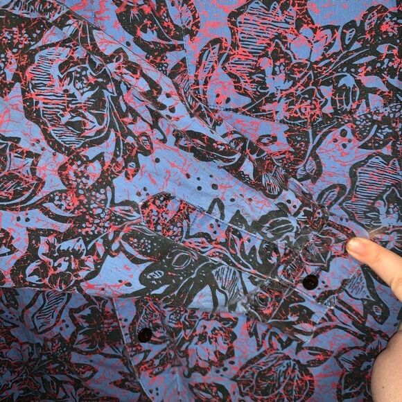 Jag Floral Splatter Button Up Long Sleeve Shirt - Picture 3 of 6